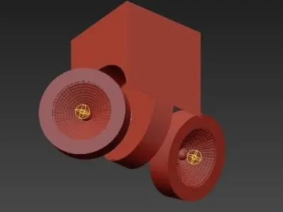 Moderne plafondlamp LED 3D model