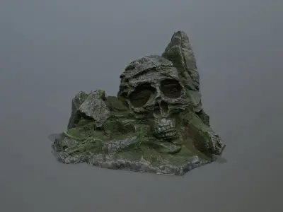 Skull Rock Low-poly 3D model get