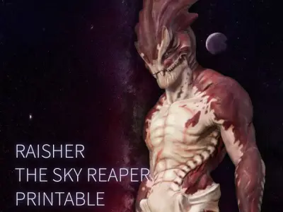 Raisher the Sky Reaper Printable Attack Pose pack 3D print model