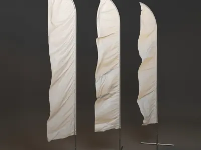 Flagstaff I feather flags - feather flags 3D model
