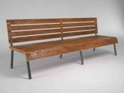 Street Bench 3D model purchase