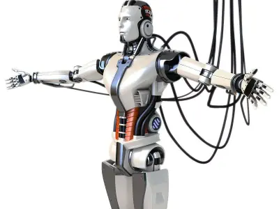 Man cyborg robot 3D model