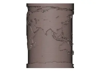 Worldmap moodlight 3D print model