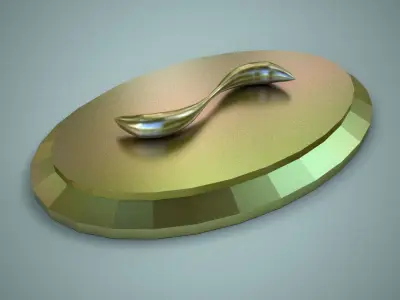 Furniture Door Handle Knob 3d model 17 Low-poly 3D model
