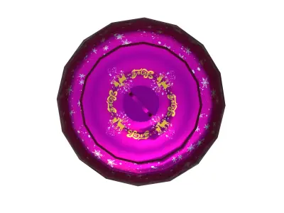 Festive Red Christmas Bauble  3D Model PBR  Low Poly Ready Low-poly 3D model