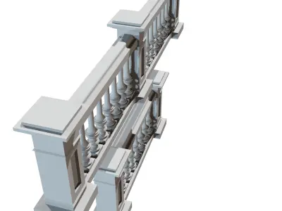 Concrete Balustrade 3D print model