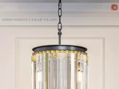 RH 1920S ODEON CLEAR GLASS  3D model