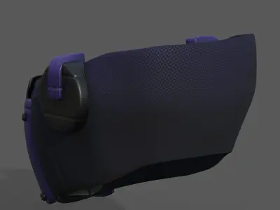 Gas mask respirator scifi futuristic 3d model  Low-poly 3D model 3