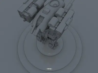 Cyborg Mecha Robot SciFi 3D model