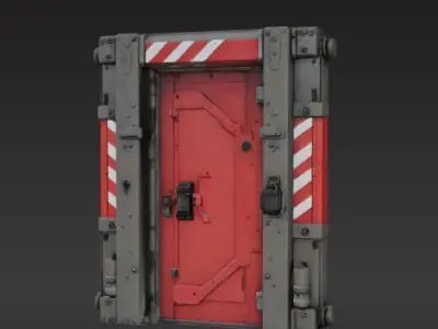  futuristic sci-fi door 3D print model purchase