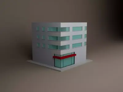 Office building plus 86 degrees bakery Free 3D model
