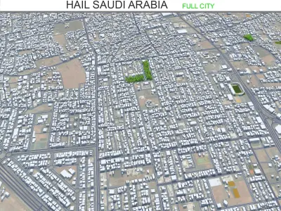 Hail Saudi Arabia Low-poly 3D model