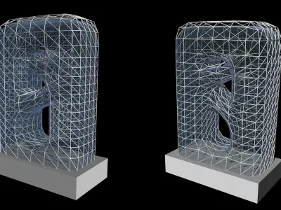 Morpheus Hotel by Zaha Hadid Architects 3D model with GH script 3D model