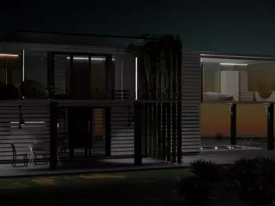 beach house  Low-poly 3D model purchase