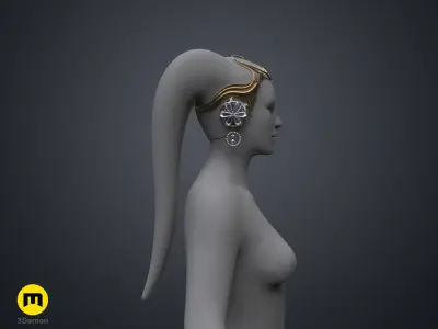 Garsa Fwips Headpiece - Star Wars Book of Boba Fett 3D print model