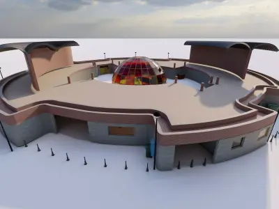 Museum building-Museum complex 3D model purchase
