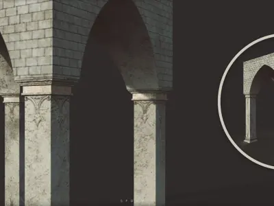 Roman Arch Model Low-poly 3D model