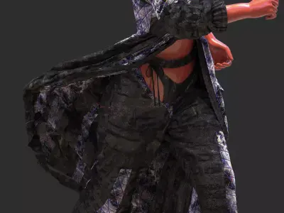 SCIFI JACKET PANT ENSEMBLE 3D model