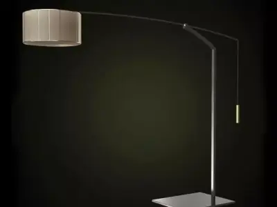 Modern Metallic Swivel Lamp 3D model