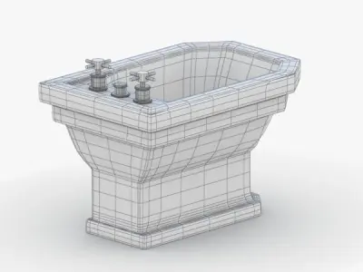 1556 - Toilet Low-poly 3D model
