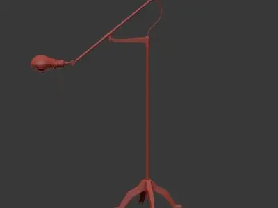 Steampunk Extension Pole Floor 3D model