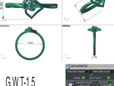 Light weight ring model  3D print model buy