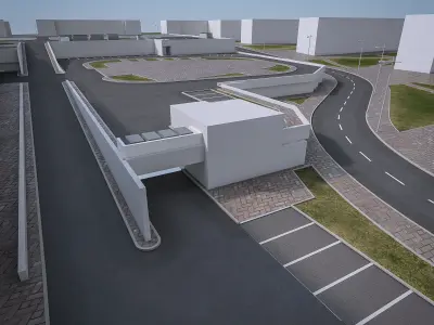 Urban Area Cityscape 07 Low-poly 3D model