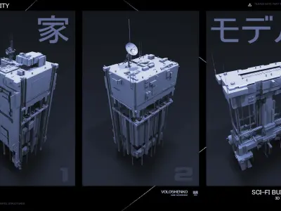 FUTURISTIC CITY Sci-Fi Buildings 3D 3D model