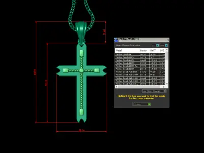 Cross Light Gold 4CP091 3DM STL 3D print model