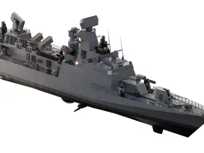 MODERN GUIDED MISSILE CORVETTE 3D model
