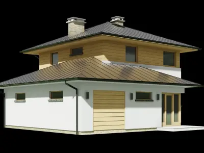 House Bambo C1V1 Low-poly 3D model