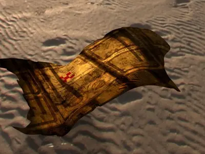 Old Map Sci-Fi Scroll  3D model