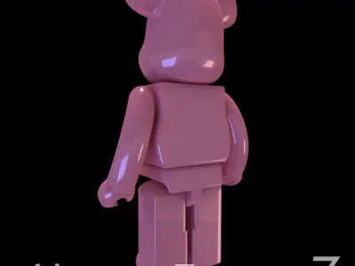Pink Bear Brick 3D model
