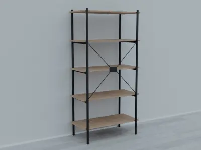 Shelving VANDBORG 5 Jysk Low-poly 3D model