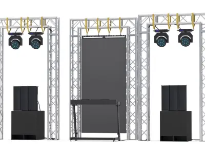 Dj Booth Stage 3D model