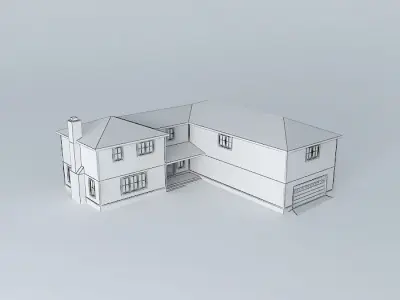 Blue House Free 3D model