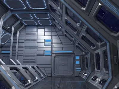 Sci fi Interior 4 3D model
