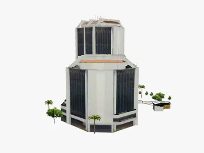 Cathedrale Square Low-poly 3D model