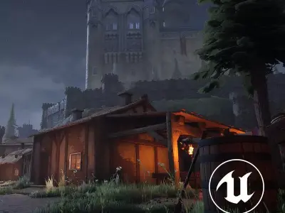 Sighiskor Village - Full Set Low-poly 3D model