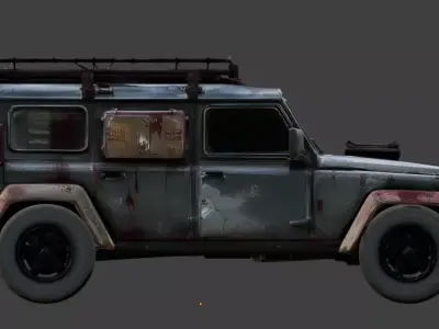 Post-Apocalyptic Survival SUV 3D Model Low-poly 3D model