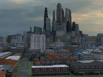 City 87 Low-poly 3D model