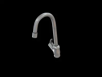Sink Tap worn Low-poly 3D model