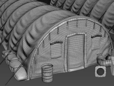 Military Camp Elements 3D model