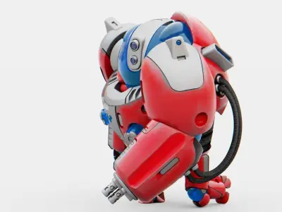 ASTRONAUT BOT ARES-B  RIGGED 3D model