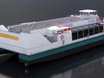  Modern Passenger Ferry Boat 