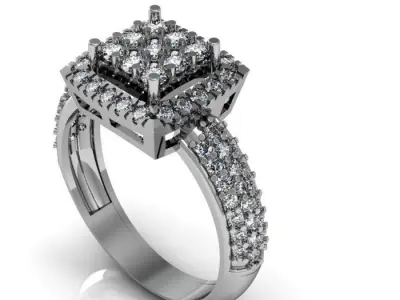 daimond ring 3D print model 34