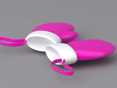 christmas hand gloves Pink 3D model