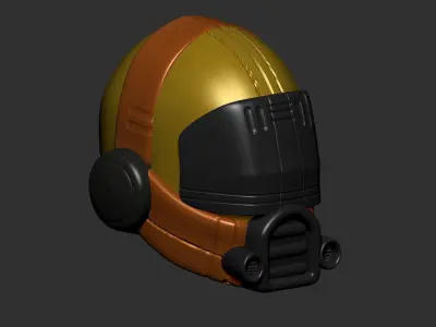 helmet high poly sculpt 3d printable ver 7 3D model 3D model 185