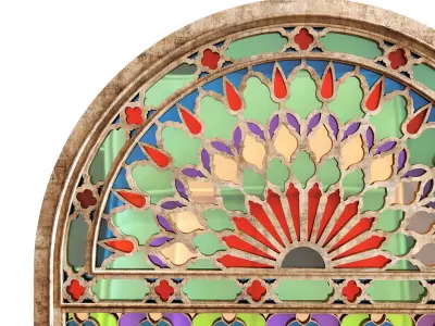 old turkish windows orosi set 137 Low-poly 3D model