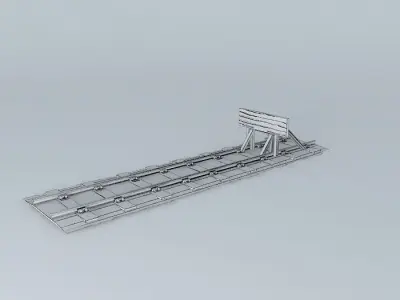 Eco Rail N/Gauge Buffers Old Steam Days Free 3D model